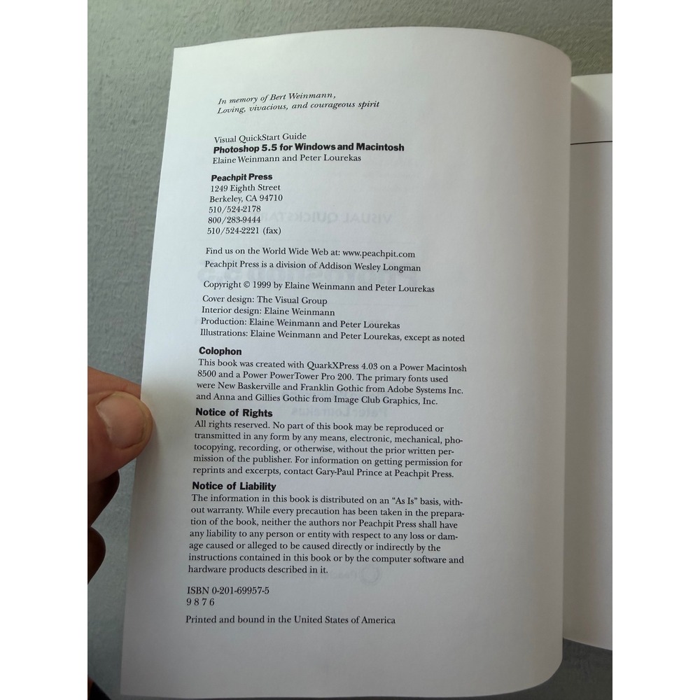 Photoshop 5.5 Visual QuickStart Guide Windows Macintosh Peachpit Press Book - Picture 3 of 5